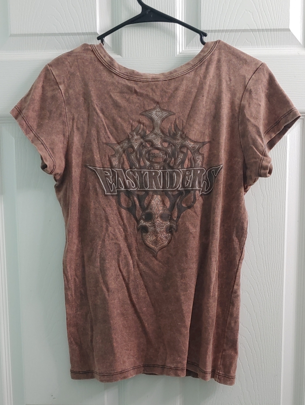 Vintage Y2K Easyriders T Shirt Women's Stonewashed Biker Tee Size XXL